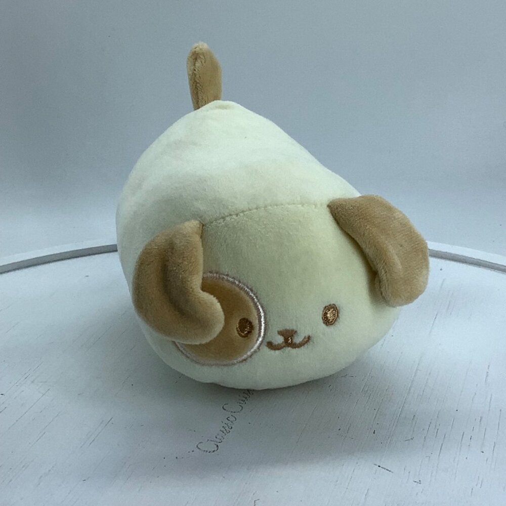 Anirollz Pug Dog Puppy Plush Toy‎ Stuffed Animal 5.5" Long Beige Brown Coosy